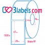 3labels Етикети на ролка за цветни инкджет принтери - Epson, Afinia, Trojan inkjet, снимка 4