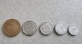 Монети. Карибски басеин. Холандски Антили. 1, 5, 10, 25 цента  и 1 гулден . 5 бр. 