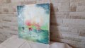 Картина "Лодки" - маслени бои на платно - 30/30см, снимка 3