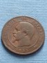 Рядка монета 10 сантима 1855г. Франция Наполеон трети за КОЛЕКЦИЯ 30434, снимка 7