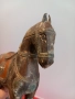Старинна Статуетка КОН , Дърво и Бронз, снимка 6