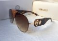 Versace 2020 унисекс слънчеви очила с кожа дамски,мъжки слънчеви очила, снимка 10