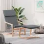 vidaXL Релакс стол с табуретка, тъмносив, текстил（SKU: 3154897）, снимка 2