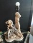 Стара декоративна статуетка лампа, снимка 1 - Настолни лампи - 39999291