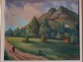 Борис Колев 1906-1982 Уникален Пейзаж от 1977 маслени бои, снимка 2