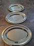 три овални италиански иноксови плата 32/4, снимка 1