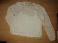 Бяла дантелена блуза, снимка 1 - Блузи с дълъг ръкав и пуловери - 37693229