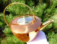 Меден чайник,чайник от мед,неизползван. , снимка 1 - Антикварни и старинни предмети - 42504859