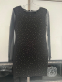 Къса черна рокля с камъни размер S, снимка 1 - Рокли - 44665487