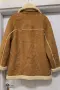 Ново. Дамско кафяво палто от изкуствен велур и изкуствена овча кожа (faux shearling) . ZARA ., снимка 2