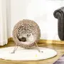 PawHut Ратанова къщичка за котки с възглавница, снимка 2