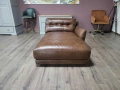 Кафява кожена лежанка - 100 % естествена кожа, снимка 4