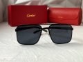 Cartier висок клас мъжки слънчеви очила с дървени дръжки, снимка 4