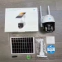 Външна 4G соларна въртяща се камера с панел, SIM карта, 10MP, Детектор на движение, снимка 1