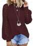 Дамски лек пуловер с дълги ръкави и дантелено деколте, 5цвята - 023, снимка 5