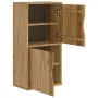 vidaXL Страничен шкаф ODDA 40x24x79 cm масивна дървесина бор, снимка 6