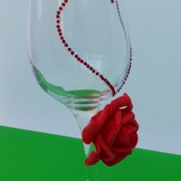 Декорирана чаша със сърце и роза, снимка 6 - Декорация за дома - 37415644