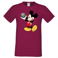 Мъжка тениска Mickey Mouse Alfa Romeo Подарък,Изненада,Рожден ден, снимка 2 - Тениски - 36576646
