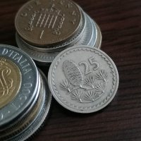 Mонета - Кипър - 25 цента | 1960г., снимка 1 - Нумизматика и бонистика - 35224427