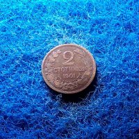2 стотинки 1901, снимка 1 - Нумизматика и бонистика - 40026181