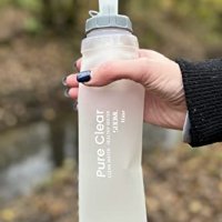 Нова Чиста Прозрачна сгъваема бутилка с филтър за вода 1000мл , снимка 3 - Други стоки за дома - 42456859