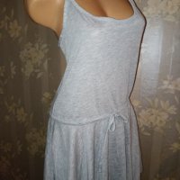 Bik Bok -L- Нова лека лятна рокля от тънко трико в сиво , снимка 1 - Рокли - 37481193