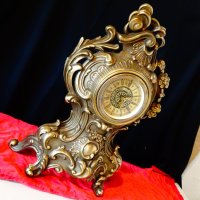 Бронзов механичен каминен часовник,барок. , снимка 12 - Антикварни и старинни предмети - 31446709