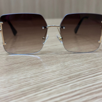Слънчеви кафеви очила със златни рамки GC, снимка 7 - Слънчеви и диоптрични очила - 44529688