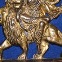 старинна ориенталска фигурка от позлатен бронз, снимка 2 - Антикварни и старинни предмети - 17352094