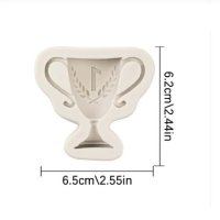 Купа Трофей 1 място силиконов молд форма фондан гипс декор, снимка 2 - Форми - 42028201