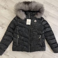 Moncler Дамско Черно Зимно Яке с Качулка с Пух Монклер, снимка 1 - Якета - 42541696