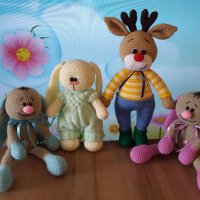 Плетена играчка Заек-Беби 2, Плетени, ръчно изработени, прекрасен подарък, снимка 10 - Плюшени играчки - 38319031