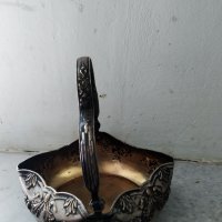 посребрена метална купа арт деко, снимка 3 - Антикварни и старинни предмети - 29234089