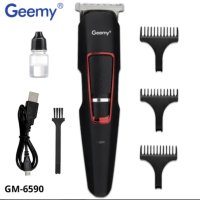 ✨Тример Geemy GM-6590 батерия, 3 приставки, за брада и мустаци, снимка 1 - Тримери - 44241151