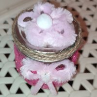 Малки, декорирани бурканчета с чаена свещ , снимка 9 - Декорация за дома - 39897965