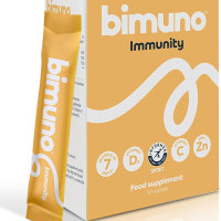 Bimuno 4-в-1 пребиотик: витамин D3, C и цинк Подкрепа за имунната система, вегетарианска, за 1 месец, снимка 1 - Хранителни добавки - 44742259