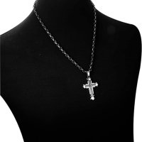 Колие с кръст с цвят черно злато и металик, снимка 4 - Колиета, медальони, синджири - 40835088