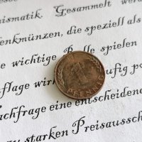 Монета - Германия - 1 пфениг | 1950г.; серия J, снимка 1 - Нумизматика и бонистика - 29164800