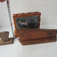 4 бр дървени моливници, снимка 4 - Други ценни предмети - 29743292