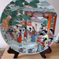 Китайска стара декоративна чиния китайски порцелан , снимка 1 - Антикварни и старинни предмети - 38784774