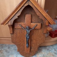 Дървено пано с Исус Христос , снимка 1 - Декорация за дома - 44459165