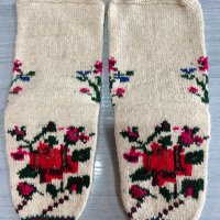 Автентични ръчно плетени чорапи за носия. №3996, снимка 4 - Антикварни и старинни предмети - 40730293