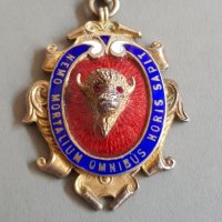 Сребърен позлата емайл Триизмерен Медал Орден Масонски Англия Лондон  , снимка 4 - Антикварни и старинни предмети - 42484496