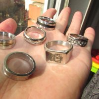 Продавам 6 пръстена, стомана., снимка 1 - Пръстени - 44308862