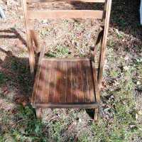 Сгъваем дървен стол, снимка 1 - Столове - 42892398