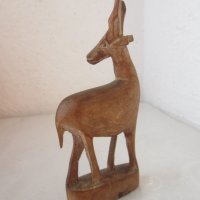 антилопа газела дървена фигура дърворезба, снимка 2 - Статуетки - 29592030