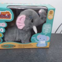Плюшен слон ходещ със звук и ввключени батерии, в кутия - 3250, снимка 2 - Плюшени играчки - 38543944