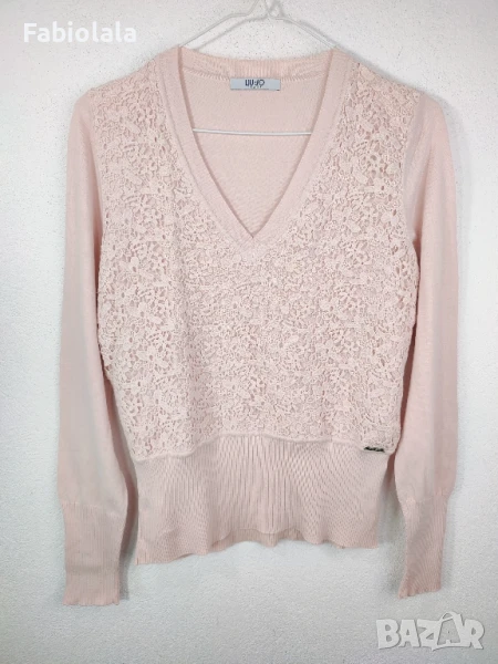 Розов памучен пуловер Liu.Jo L, снимка 1