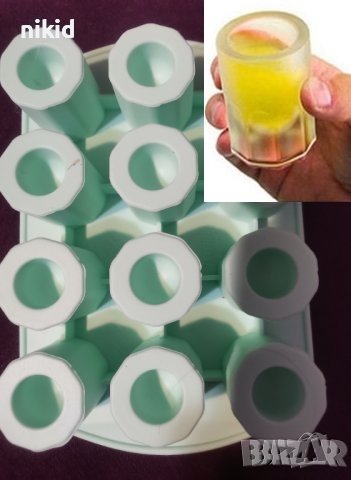 3D 12 бр чаши чаша за шот шотове силиконов молд форма за лед шоколад гипс и др., снимка 1