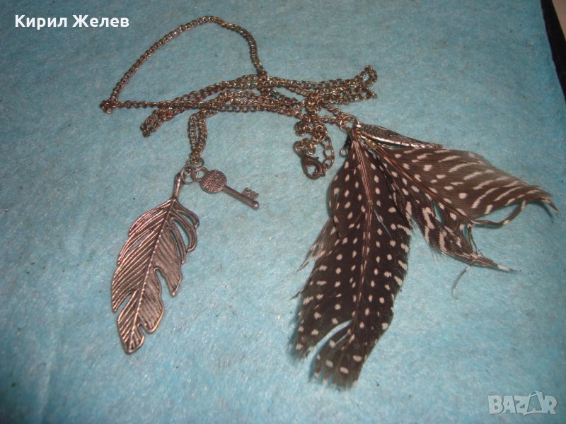 ПОСРЕБРЕН КРАСИВ АРТ МОДЕН МЕДАЛЬОН с ПЕРЦА 20803, снимка 1